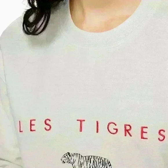 TOPSHOP Les Tigres Crewneck Embroidered Sweatshirt - Picture 13 of 15